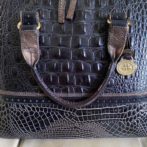 Vintage Brahmin Vivian Satchel & Wallet Set Melbourne Leather Tri-Color - Picture 3 of 15